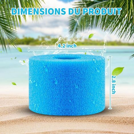 Éponge Filtrante Type S1 pour Piscine Mousse Réutilisable et Lavable, Cartouche Filtre pour Spa et Systèmes de Filtration (1/3)
