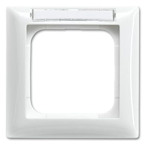 Busch-Jaeger Cornice di copertura con finestra con campo di etichettatura 1 scomparto bianco alpino - Busch-balance® SI (1721 NSK-914), 2CKA001754A4826