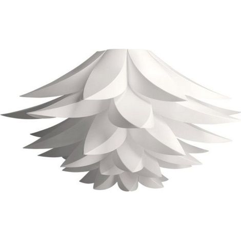 Abat-jour à suspension puzzle -forme de fleur de lotus - pour suspension de plafonnier ou de lampadaire-Diamètre 50 cm-Blanc (1/4)