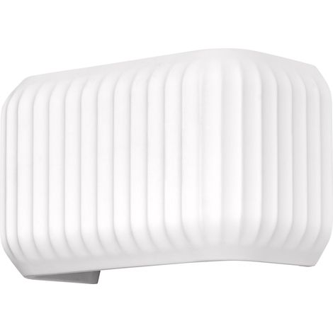 OSRAM Decor Plaster Routes Wall Applique murale décorative en plâtre, 250 mm, avec culot E27, IP20, blanc (1/5)