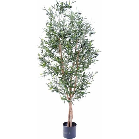 Olivier artificiel en pot 3 troncs H 150 cm Vert - dimhaut: H 150 cm - couleur: Vert