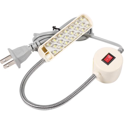 Lampe LED flexible pour machine à couture avec base magnétique et interrupteur (20 LEDs)
