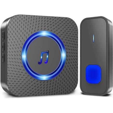 Sonnette connectée sans fil pour seniors avec bouton d'appel et musique Hl. Brilvibera (1/5)