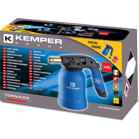 Kit Saldatore a Gas Tornado con Cartuccia Lampada Kemper