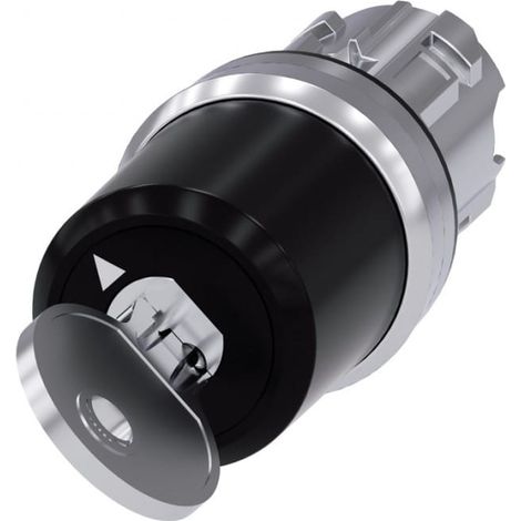 Schlüsselschalter BKS 22 mm rund Metall Nr. E7 (VW) ohne Schlüssel 2 Positionen O-i monostatisch EIN-Winkel 90 Grad 3SU1050-5SF11-0AA0
