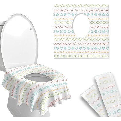 Protège-Siège WC Jetable XL – Protection de Siège de Toilette Imperméable avec Emballage Individuel, 20 pièces, Usage Unique – Hygiène pour Toilettes Publiques, Voyage, Enfants et Adultes (1/5)