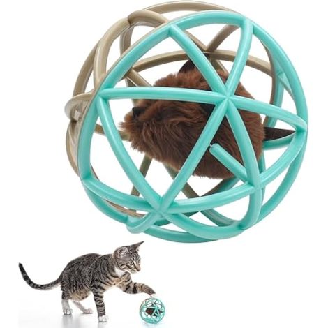 Balle pour chat avec cage à balles en forme de souris (1/5)