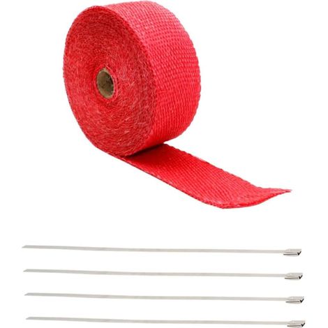 Kichvoe Rollo Cinta Aislante Roja de Fiber Envoltura Térmica para (1/5)