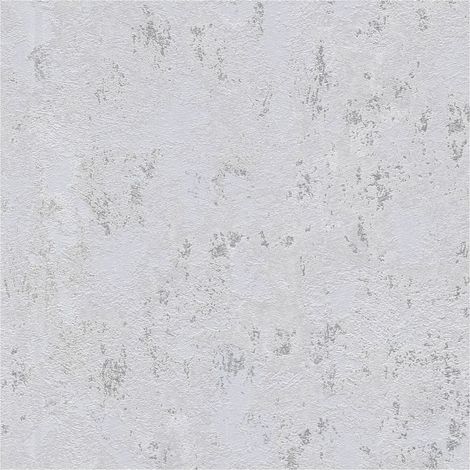 Plaster look wallpaper wall Profhome 393872 non-woven wallpaper textured with tangible texture and metallic highlights grey silver 5.33 m2 (1/5)