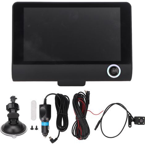 Cámara para coche de 4 pulgadas con grabación 1080P, detector de movimiento y ángulo de visión de 170° para uso como cámara de salpicadero y seguridad vial. (1/5)