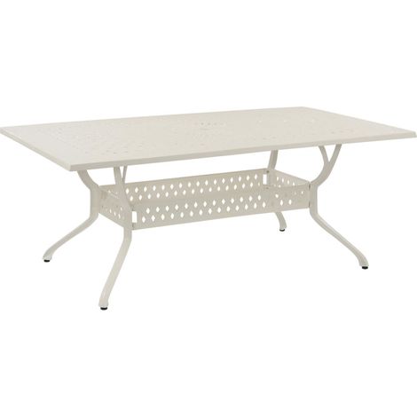 Inko Gartentisch Alu-Guss weiß Tisch Terrassentisch Form/Größe nach Wahl 215x107x74 cm (1/5)