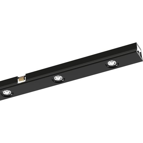 Illuminazione A Binario Moderna Stick Alluminio Nero Led 12W 3000K Ip20