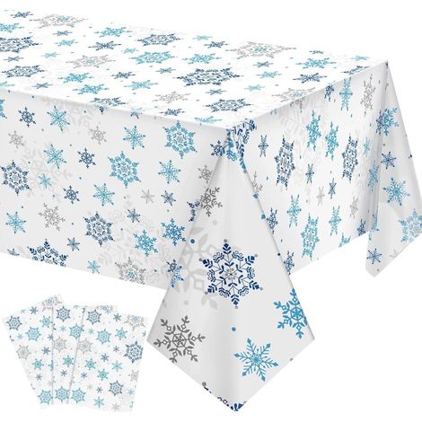 Nappe De Table - Blanc - Imperméable - Réutilisable - 108 X 54 Pouces - Pour Fêtes De Noël Et De Thanksgiving