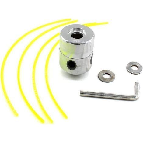 Set mit 3 Aluminium-Trimmerköpfen, Doppelfaden-Spulenköpfen, Nylonfaden-Kopfstücken für Benzin-Freischneider und Rasenmäher, universelle Mehrfaden-Kopfstücke (1/4)