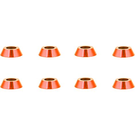 8 rondelles de joint conique en métal pour vis à tête conique pour voiture 1/10 1/8 (orange D10105-OR) (1/5)