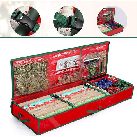 Aufbewahrungsbeutel für Geschenkpapier von Oxford, Geschenkverpackungs-Organizer, Geschenkband, Geschenkpapier, Rot, 1 Stück, Unisex (1/5)