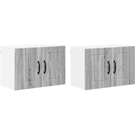 Meubles de Rangement,Armoires murales de cuisine 2 pcs Gris Sonoma 60 x 31 x 40 cm CFW963679 (1/5)