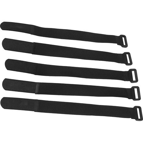 Lot de 5 sangles de guidon de vélo réglables en nylon DUUTI Sports Cycling Riding (noir) (1/5)