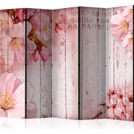 Paravent 5 Volets "Pink Apple Blossoms" 172x225cm (1/2)