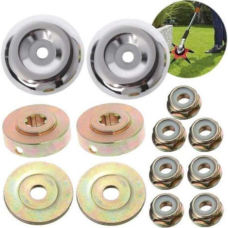 Ulisem Set di 8 accessori universali per testina di taglio per decespugliatori Stihl, con 5 dadi di fissaggio per tagliabordi. (1/4)