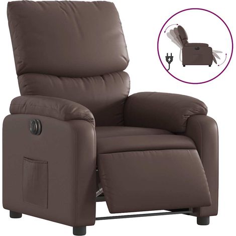 Maison Exclusive - Elektrischer Relaxsessel Braun Kunstleder