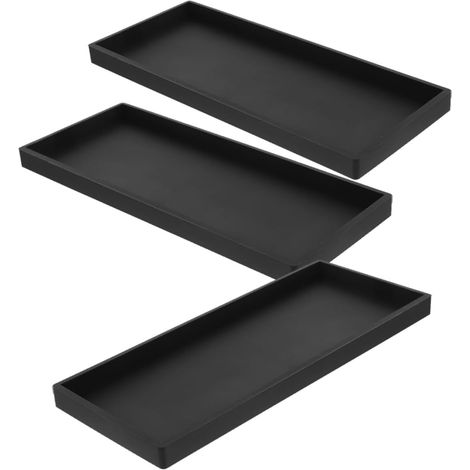 Porte-savonnette Polyvalent et Design Gain de Place Lot de 3 en Silicone Antidérapants Plateaux Rectangulaires pour Salle de Bain pour Hôtels et Maisons D'hôtes'-'-