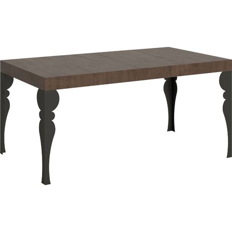Tavolo Allungabile 120/380x90 cm Paxon Premium Noce Gambe Antracite