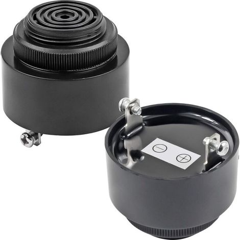 Avertisseurs sonores électroniques 3-24 V CC avec son piézoélectrique continu (noir)