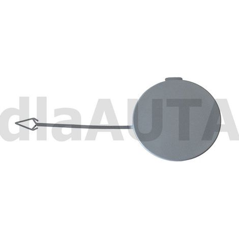 Cubierta del gancho de remolque para el parachoques delantero del Audi A4 04-07, color gris. (1/2)