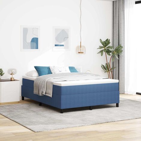 Plattformbettgestell Blau 140 x 190 cm Cordstoff