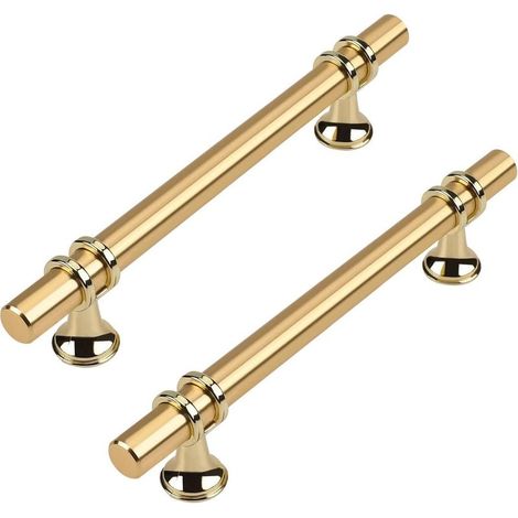 Lot de 6 Poignée de meuble Poignée de Meuble Cuisine Poignee Doree -poignee de cuisine or Poignee Tiroir en Alliage de zinc Entraxe 160mm (1/5)