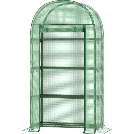 Serra da Giardino con Ripiani 80x49x160 cm in Metallo Verde (1/5)