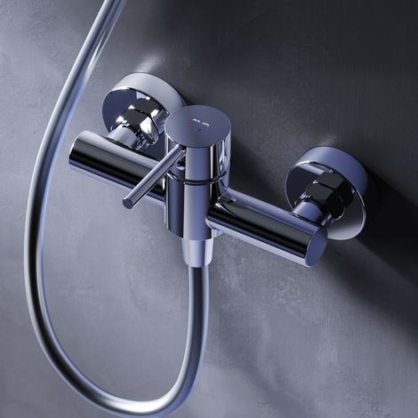 AM.PM Mitigeur Douche Chrome Robinet Douche Main Monté Mur pour Salle de Bains Mélangeur Douche en Laiton