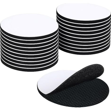 Scratch Double Face Sticker, Adhesive Tapes, Bandes Auto-agrippantes, Adhesive Gripping Tape with Hooks and Loops(Noir)