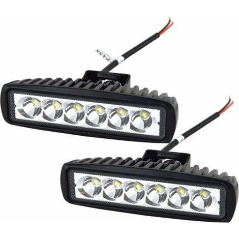 2 x 15,2 cm 18W LED Lampe de Travail Bar Spot Off Road Camion SUV 4WD Conduite Feux de Brouillard(2x18 FGB-Spot) (1/4)