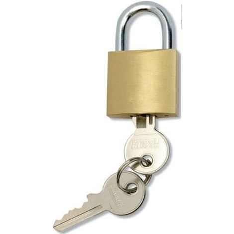 PROVOST - Cadenas domestique en laiton doré à anse Ø6 mm - 2 clés