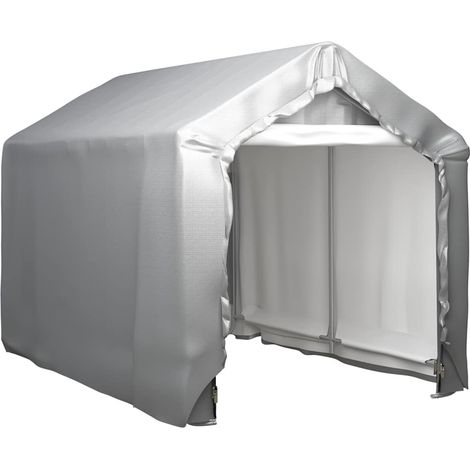 vidaXL Carpa de almacenamiento acero gris 180x300 cm (1/5)