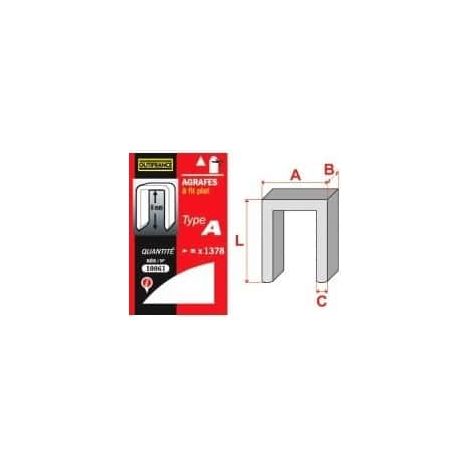 Agrafes Fil Plat Type A 14mm10141 V