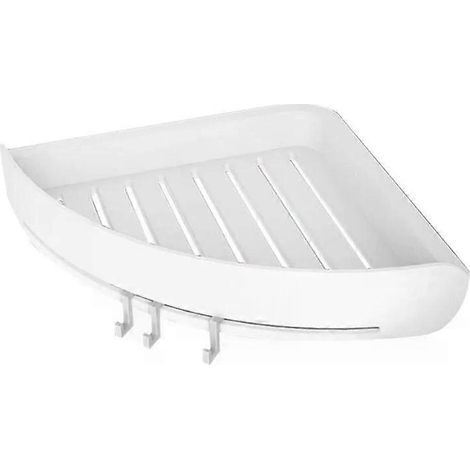 Étagère d'angle pour salle de bain, porte-shampoing et savon de douche, étagère de rangement pour produits cosmétiques, étagère murale pour salle de bain (1/5)