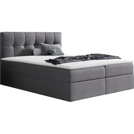 Lit boxspring Aedes, Rico 23, Continental, Double, 160x200, Tissu, Disponible, 166x208x103cm (1/5)