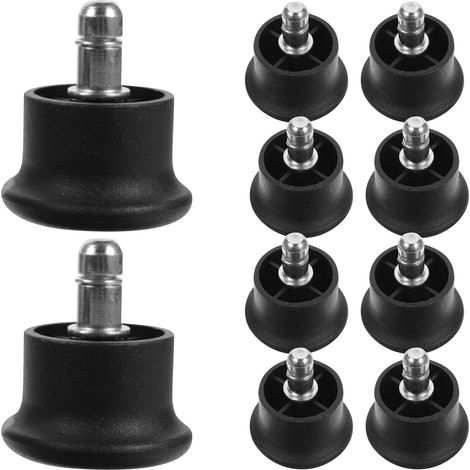 Roulettes fixes pour chaises et meubles, lot de 10, en ABS métal.
