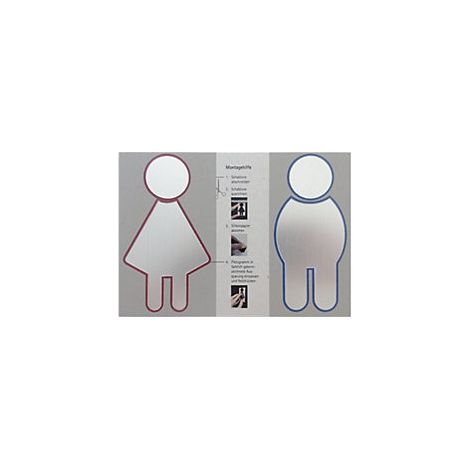 Juego de pictogramas  montaje adherido  altura 140 mm  1 unid