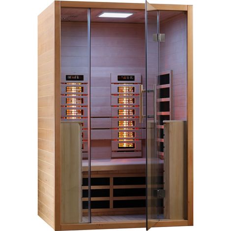 VITALhome Sunlight 120 Infrarotkabine Infrarotstrahler inkl. Frontstrahler-Set ca. 120x105x190cm (1/5)