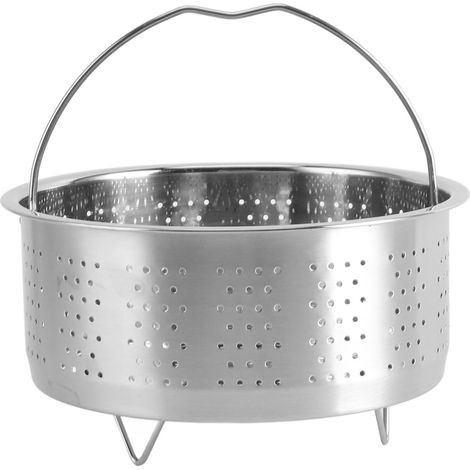Panier vapeur en acier inoxydable avec poignée pour retirer le sucre, cuiseur à riz, panier vapeur pour œufs, légumes, fruits, 13,8 cm (1/5)