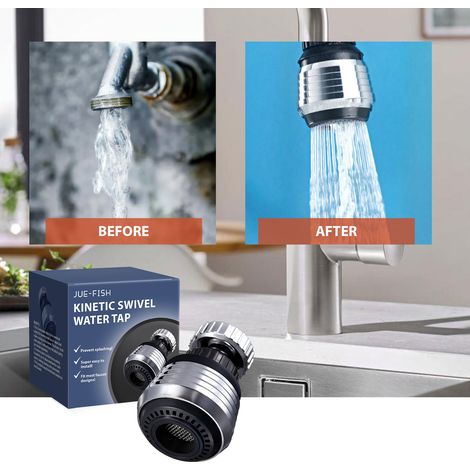 High-pressure shower head for home and kitchen, anti-splash, universal rotating high-pressure stainless steel shower head -- 1 piece (1/5)