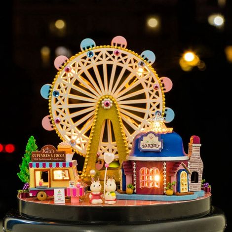 DIY-Minihaus-Bausatz mit LED-Beleuchtung – Weihnachtsgeschenkidee – Wohndeko 2 (1/5)