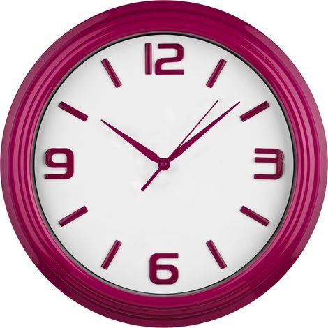 Premier Housewares Raspberry Plastic Wall Clock (1/4)
