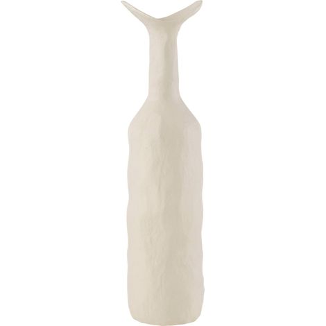 Vase blanc large en aluminium sculptural - blanc (1/4)