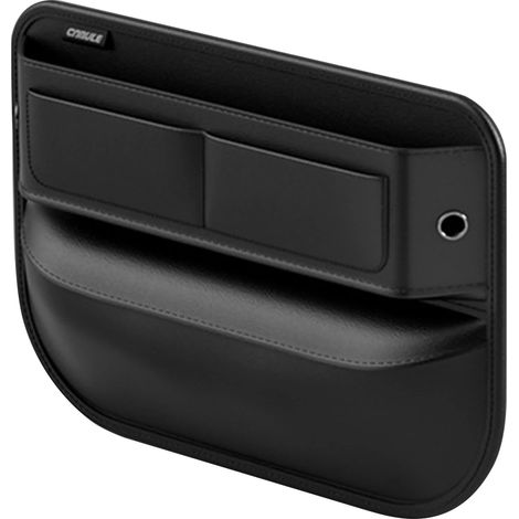 (Noir, 1 pièce) Boîte de rangement portable en cuir PU pour combler l'espace entre le siège avant et le siège de votre voiture. Accessoire universel pour console centrale et espace entre le siège et l (1/4)