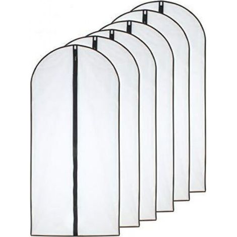 Lot de 6 housses de vêtements anti , transparentes, résistantes à l’humidité, idéales pour manteaux et costumes.